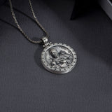 Silver Saint Francis Pendant, Saint Francis Men's Necklace, Christian Saint Francis Medallion, Religious Jewelry, Men's Gift, Gift For Her