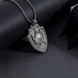 Sterling Silver Saint Michael Shield Necklace