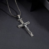 925 Sterling Silver Crucifix Necklace - Cross Necklace For Men
