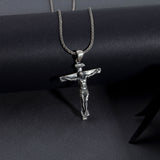 925 Sterling Silver Cross Necklace For Men - Jesus Crucifix Pendant