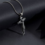 925 Sterling Silver Cross Necklace For Men - Jesus Crucifix Pendant