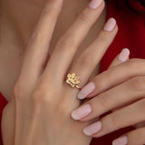 Custom Paw Print Pet Name Ring - Gift For Pet Lovers