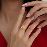 Custom Paw Print Pet Name Ring - Gift For Pet Lovers