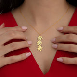 Custom Paw Print Pet Name Necklace