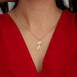 Custom Paw Print Pet Name Necklace