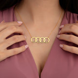 Personalized Multi Name Circle Necklace