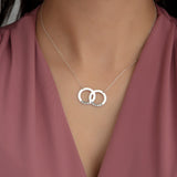 Personalized Multi Name Circle Necklace
