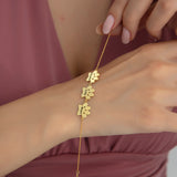 Custom Paw Print Bracelet with Multiple Pet Names