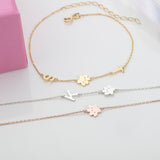 Pawprint & Initial Charm Bracelet