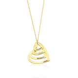 Personalized Heart Family Multi Name Necklace