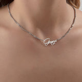 Custom Name Necklace with Cuban Chain