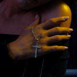 925 Sterling Silver Men’s Cross Pendant Necklace