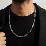 Sterling Silver Cross Link Chain Necklace for Men