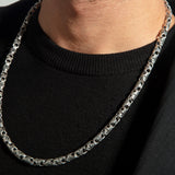 Sterling Silver Cross Link Chain Necklace for Men