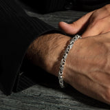 925K Sterling Silver Handmade Men Chain Bracelet