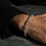 925K Sterling Silver Handmade Men Chain Bracelet