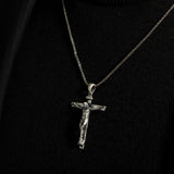 925 Sterling Silver Cross Necklace For Men - Jesus Crucifix Pendant