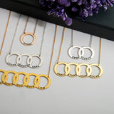 Personalized Multi Name Circle Necklace
