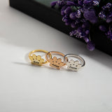Custom Paw Print Pet Name Ring - Gift For Pet Lovers