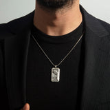 Sterling Silver Jesus Cross Necklace For Men