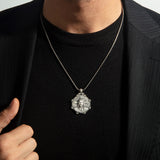 Men’s 925 Sterling Silver Jesus Pendant Necklace