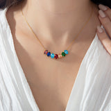 Personalized Oval Birthstone Necklace