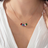 Pear Shaped Birthstone Necklace