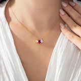 Pear Shaped Birthstone Necklace