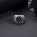 Sterling Silver Masonic Ring – Square & Compass Freemason Jewelry