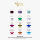 Marquise Shaped Family Birthstone Necklace