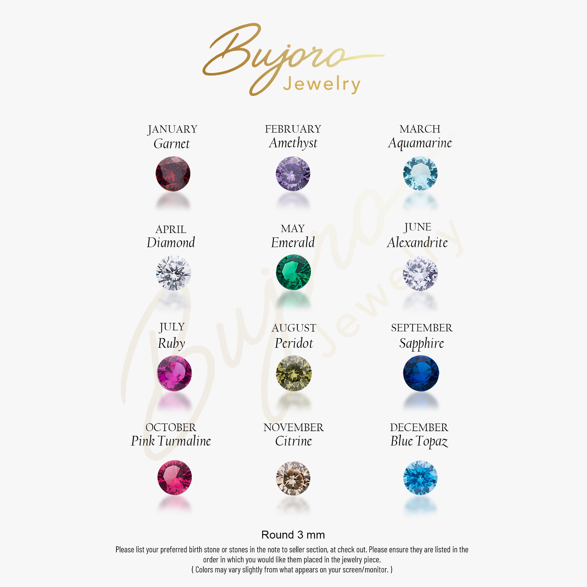 Spaced Birthstone Family Necklaces