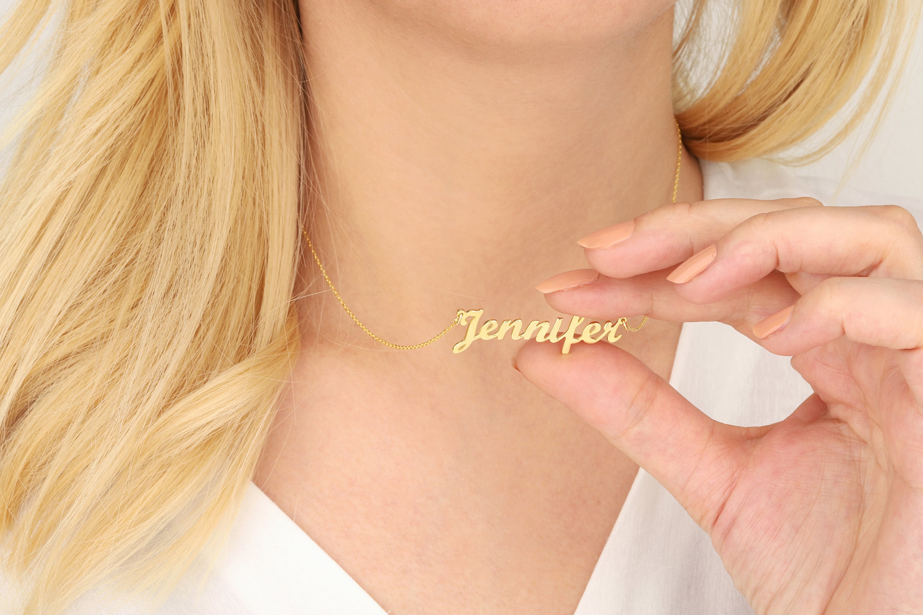 Silver Name Necklaces For Women, Custom Gift For Mothers, 14K Gold Name Necklace, Personalized Gifts, Birthday Gifts, Gift For Mothers Day