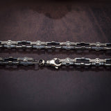 Sterling Silver Chunky Chain Necklace For Men, Oxidized Silver Link Chain Necklaces, Best Gifts For Boyfriends, Unique Gift For Father's Day