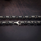 Byzantine Solid Silver Men Chain Bracelets, Oxidized Silver Chain Bracelet, Gift For Man, King Chain Bracelet, Unique Gift For Father's Day