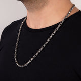 Sterling Silver Cross Link Chain Necklace for Men