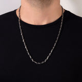 Silver Byzantine Chains, Silver Handmade Chain Necklace, Unique Silver Necklaces, 925 Silver Men Gift Chains, Unique Gift For Father's Day