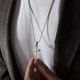 925 Sterling Silver Men’s Cross Pendant Necklace