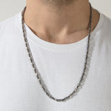 Solid Silver Byzantine Chains, Handmade Chain Man Necklace, Sterling Silver Chain Necklace, Gift For Father's, Unique Gift For Father's Day