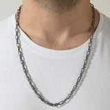 Chunky Chain For Man, Solid Silver Byzantine Chain, Handmade Silver Chain Necklace For Men, Gift For Fathers, Unique Gift For Father's Day