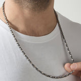 925 Silver Byzantine Chain, Handmade Chain Necklace, Unique Chain Necklace, Gift For Men, Gifts For Boyfriend, Unique Gift For Father's Day