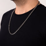 Byzantine Silver Chain Necklace, Oxidized Sterling Silver Chain For Men, Men's Jewelry, Best Gift For Fathers, Unique Gift For Father's Day