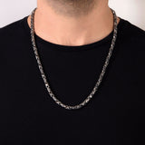 Sterling Silver Cross Link Chain Necklace for Men