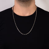 Silver Byzantine Chains, Handmade Engraved Chain Necklace, Chunky Chain Necklace For Men's, Gift For Father's, Unique Gift For Father's Day