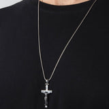 925 Sterling Silver Crucifix Necklace - Cross Necklace For Men