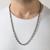 Solid Silver Byzantine Chains, Handmade Chain Man Necklace, Sterling Silver Chain Necklace, Gift For Father's, Unique Gift For Father's Day