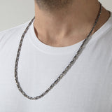 Solid Silver Byzantine Chains, Handmade Chain Man Necklace, Sterling Silver Chain Necklace, Gift For Father's, Unique Gift For Father's Day