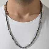 Byzantine Man Chain Necklace, Solid Silver Jewelry Gift For Mens, King Chain Necklace, Chain Necklace For Man, Unique Gift For Father's Day