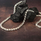 Cross Patterned Man Chain Necklace, Silver Chain For Men's, Gift For Father, Cross Embroidered Chain Necklace, Unique Gift For Father's Day