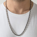 925 Silver Byzantine Chain, Handmade Chain Necklace, Unique Chain Necklace, Gift For Men, Gifts For Boyfriend, Unique Gift For Father's Day