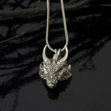 Unique Dragon Necklace, Solid Silver Dragon Pendant, Dragon Head Necklace, Jewelry For Man, Necklace For Mens, Unique Gift For Father's Day